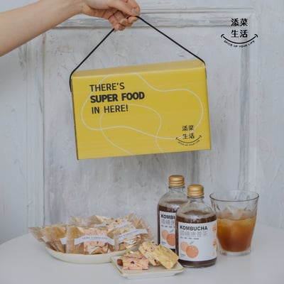 仙女國度聯名|甜蜜午茶組 順暢康普茶+手工雪Q餅1