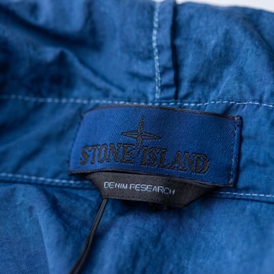 Stone Island 丹寧系列 半拉鏈衝鋒外套 靛色4