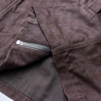 Rick Owens 主線 Brad Blister 做舊羊皮外套 深棕色5