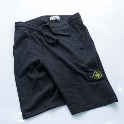 Stone Island 水洗棉短褲 黑3