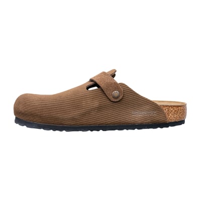 Birkenstock Boston 燈芯絨包頭拖鞋 深茶色1