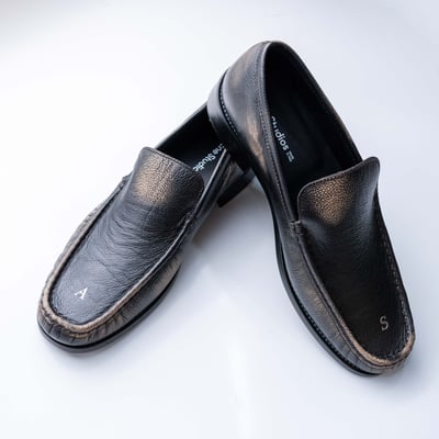Acne Studios Boafer 皮革作舊樂福鞋 黑5