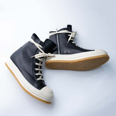 Rick Owens 主線 Creep 高筒小牛皮 白頭 黑11
