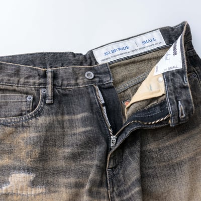 Neighborhood 寬版破壞水洗牛仔褲 黑8