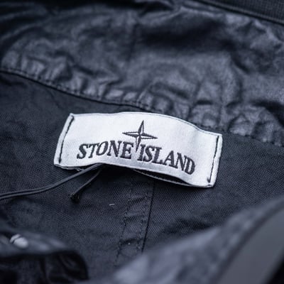 Stone Island 巴拿馬尼龍短袖襯衫 黑7