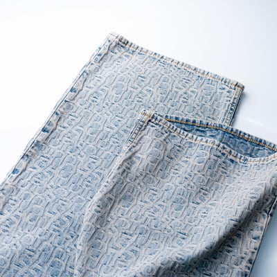 Acne Studios Monogram 丹寧七分褲 水洗藍5