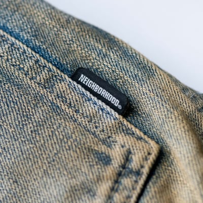 Neighborhood Type-1 破壞丹寧外套 水洗藍8