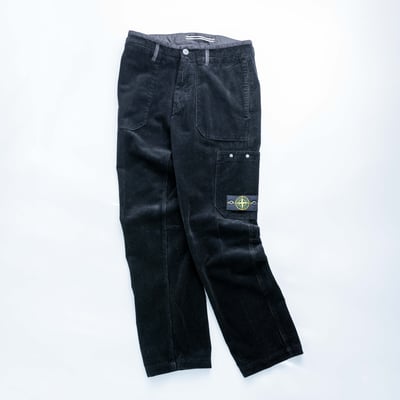 Stone Island 燈芯絨800標準版型長褲 黑色3