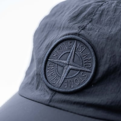 Stone Island 金屬尼龍老帽 黑6