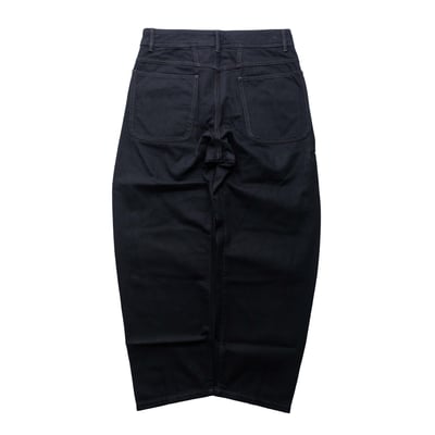 Lemaire Heavy denim 丹寧工作錐形褲 黑2