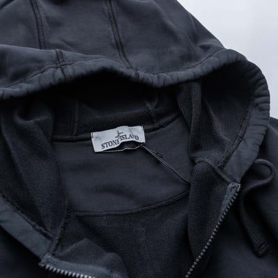 Stone Island 拉鍊連帽棉外套 黑4