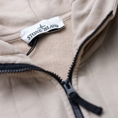 Stone Island 雙手臂口袋連帽拉鍊外套 沙漠色4