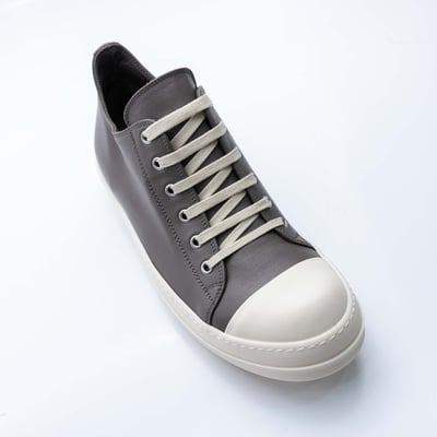 Rick Owens 主線 Ramones 白頭 小牛皮低筒 灰色3