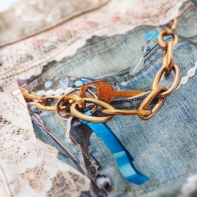 Acne Studios 3D印刷破壞彎刀牛仔褲 藍7