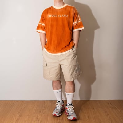 [ Stone Island ] Hand sprayed 手噴短袖 橘色2