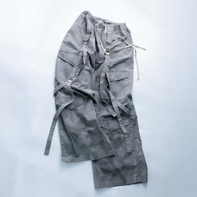 Acne Studios 染色織帶工裝寬鬆長褲 中灰色4