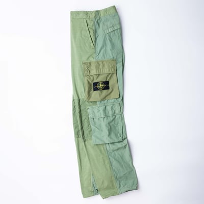 [ Stone Island ] 32032 MIX FABRIC HYPE-TC 綠色3