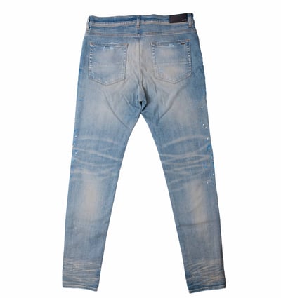 [ Amiri ] Crystal Painter Jeans 藍色水鑽牛仔褲2
