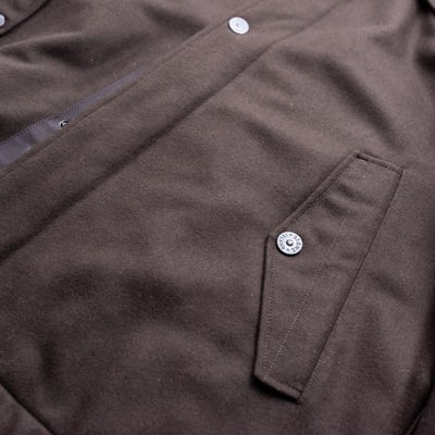 Stone Island Ghost Wool Nylon Flannel 幽靈連帽羊毛大衣 灰褐色8