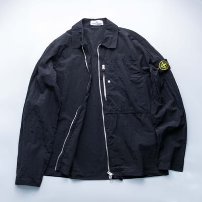 Stone Island 金屬尼龍襯衫 黑3