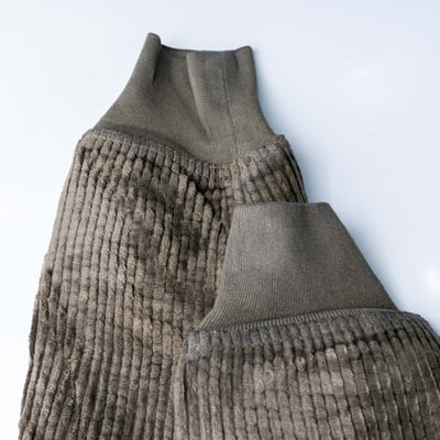 Rick Owens DRKSHDW 燈芯絨連帽長版飛行員外套 塵色4