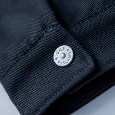 Stone Island COTTON NYLON DRILL 斜紋襯衫外套 黑色8