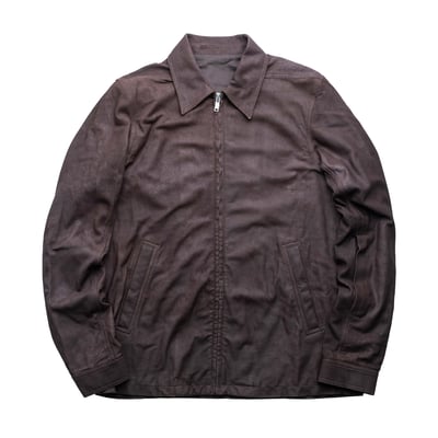 Rick Owens 主線 Brad Blister 做舊羊皮外套 深棕色1