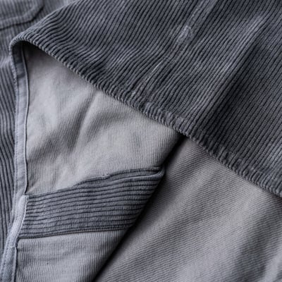 Stone Island 寬鬆壓扣燈芯絨襯衫外套 水泥灰4