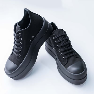 Rick Owens DRKSHDW Ramones Double Bumper 單寧厚底 全黑5