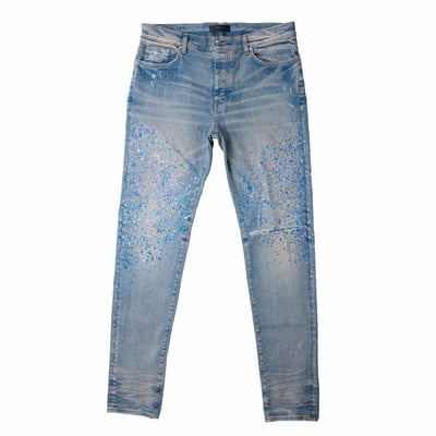 [ Amiri ] Crystal Painter Jeans 藍色水鑽牛仔褲1