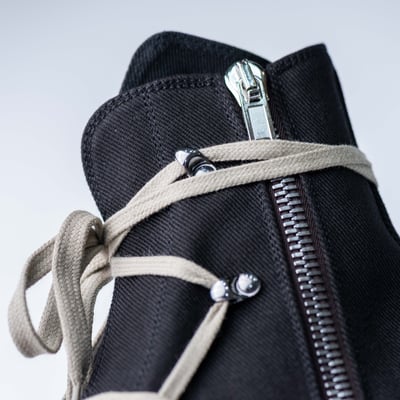 Rick Owens DRKSHDW Ramones Hex 單寧高筒 黑8