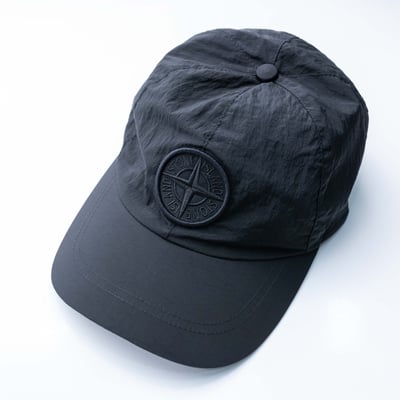 Stone Island 金屬尼龍老帽 黑2