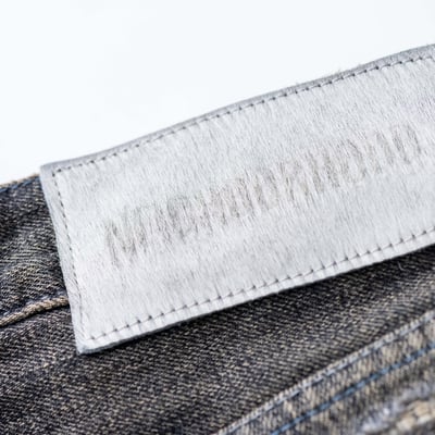 Neighborhood 寬版破壞水洗牛仔褲 黑4