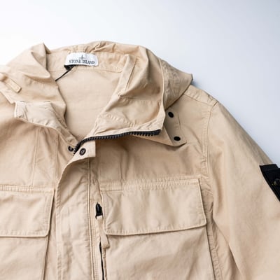 Stone Island Canvas Weave Cotton 連帽外套 沙色5