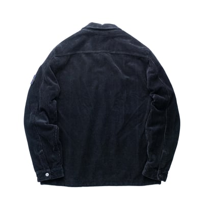 Stone Island 燈芯絨襯衫外套 黑色2