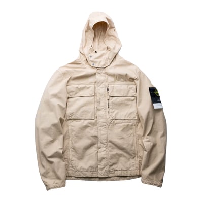Stone Island Canvas Weave Cotton 連帽外套 沙色1