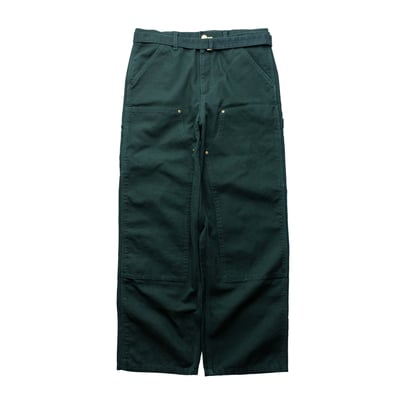 Sacai x Carhartt 聯名工匠工作褲 深綠1