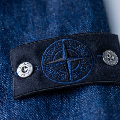 Stone Island 丹寧襯衫 水洗藍5