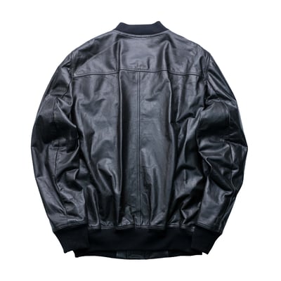 Rick Owens 主線 Bauhaus 做舊皮革飛行外套 黑2