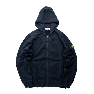 Stone Island 拉鏈連帽棉外套 黑1