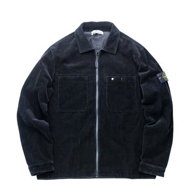 Stone Island 燈芯絨襯衫外套 黑色1