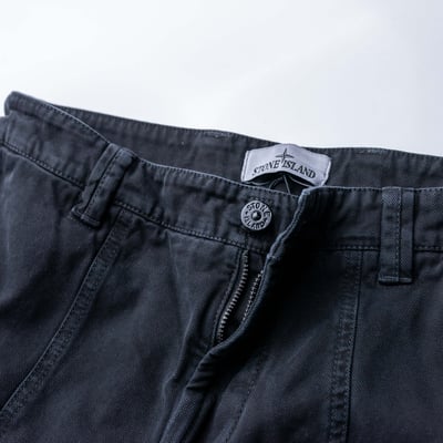 Stone Island 巴拿馬棉舒適短褲 黑色8