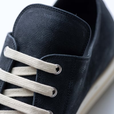 Rick Owens Temple Ramones 主線小牛皮低筒 黑6