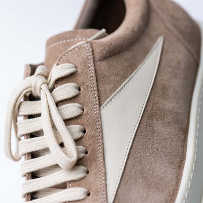 Rick Owens 主線 小牛皮 Vintage 麂皮低筒休閒鞋 淺棕色4