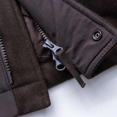 Stone Island Ghost Wool Nylon Flannel 幽靈連帽羊毛大衣 灰褐色6