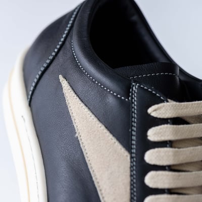 Rick Owens 主線 Vintage 侵權 小牛皮低筒 光滑皮面 黑7