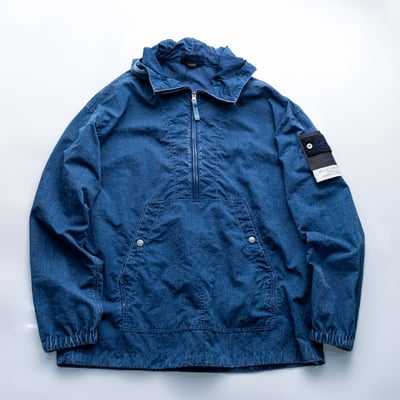 Stone Island 丹寧系列 半拉鏈衝鋒外套 靛色3