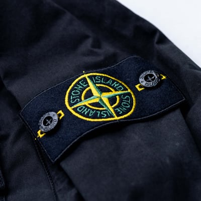 Stone Island 鈕扣工裝襯衫 黑5