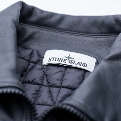 Stone Island 皮外套 黑8