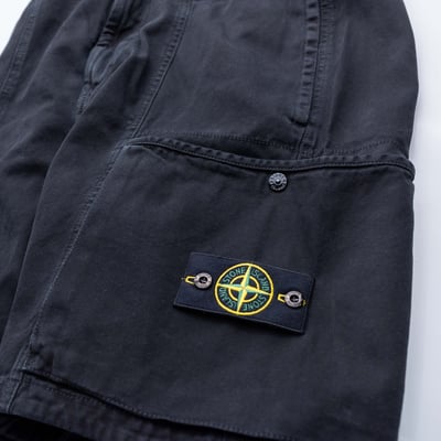 Stone Island 巴拿馬棉舒適短褲 黑色7